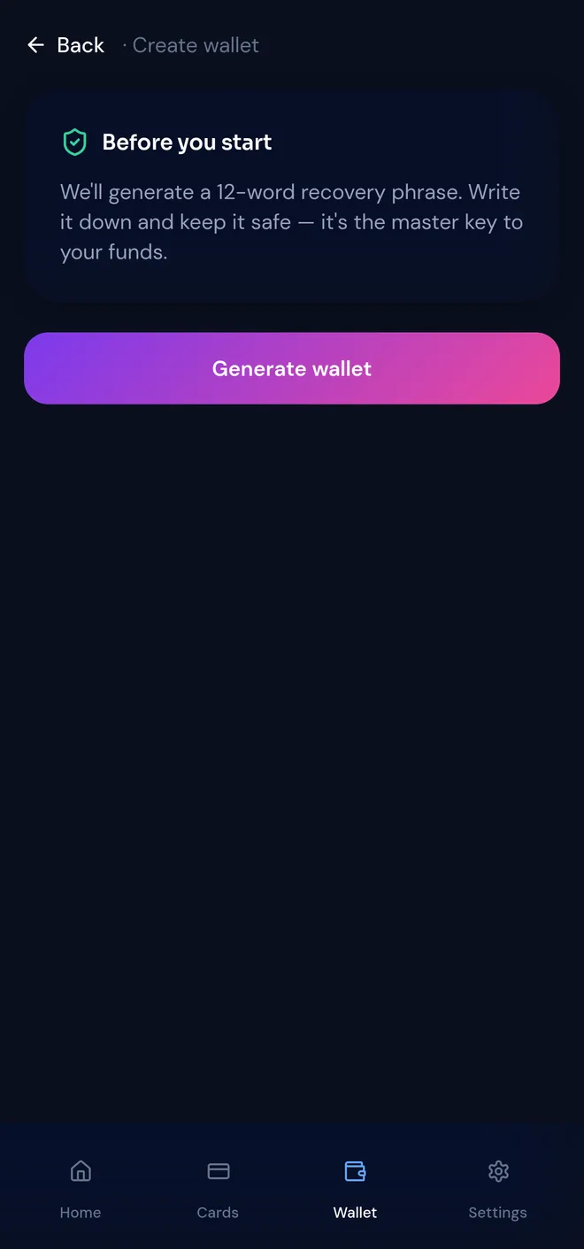Fizardus app — Create or import