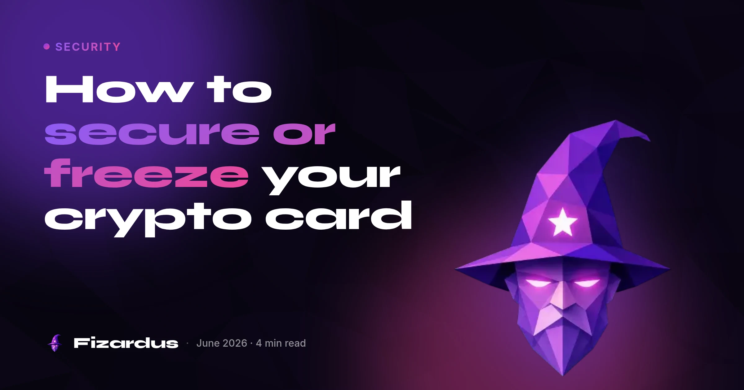 How to secure or freeze your crypto card
