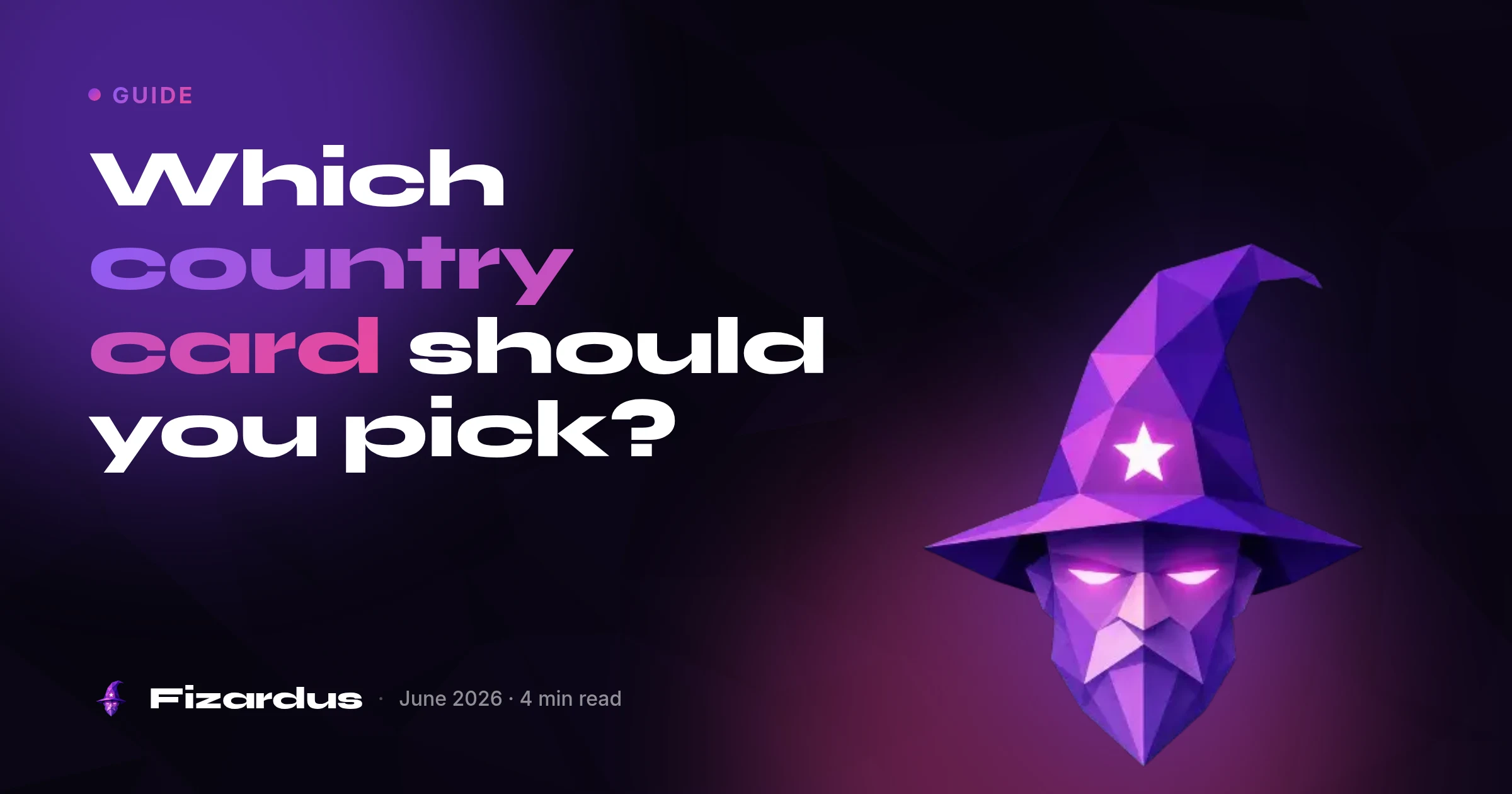 Which country card should you pick?